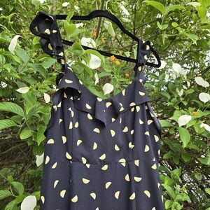 Lemon print Summer Garden Party Brunch Dress